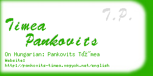 timea pankovits business card